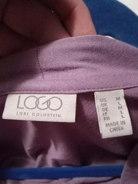 LOGO Purple Open Front Cardigan Lightweight - Picture 3 of 7